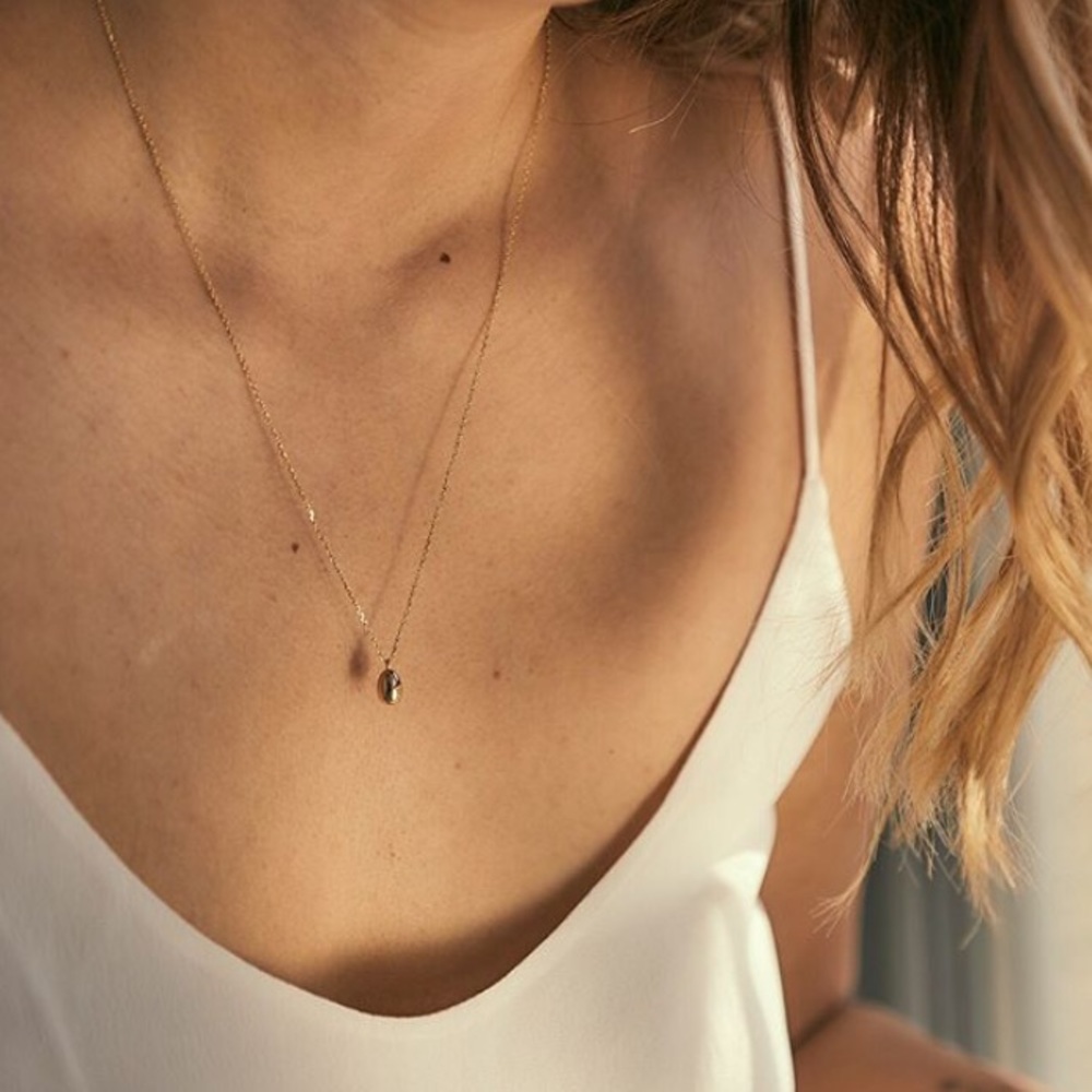 Catbird Swan Egg Necklace 14k Yellow Gold
